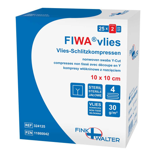 VLIES-SCHLITZKOMPRESSEN steril 10x10 cm 4fach