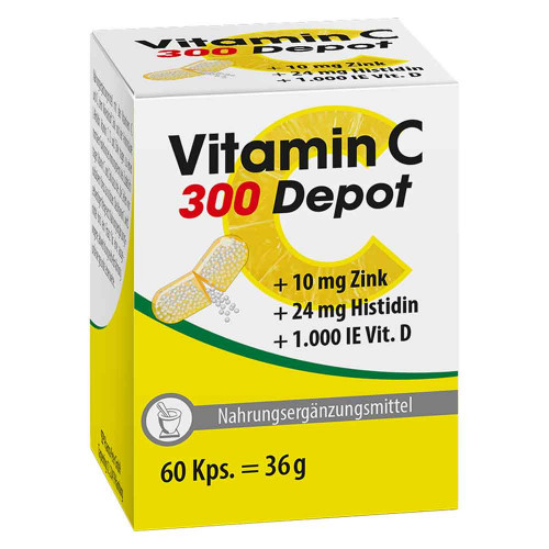 VITAMIN C 300 Depot+Zink+Histidin+D Kapseln