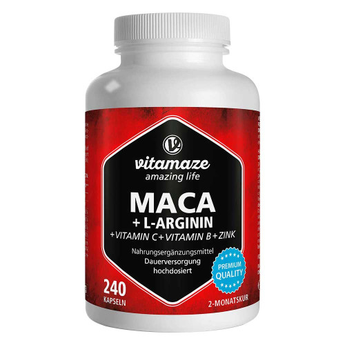 MACA 4:1 hochdosiert+L-Arginin Kapseln