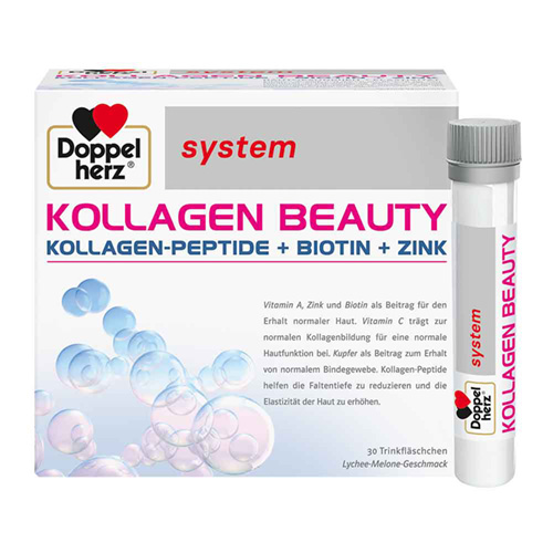DOPPELHERZ Kollagen Beauty system Trinkfl&auml;schchen
