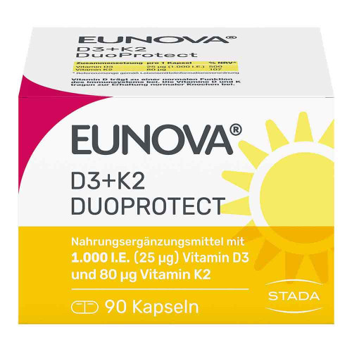 EUNOVA DuoProtect D3+K2 1000 I.E./80 &mu;g Kapseln