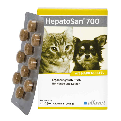 HEPATOSAN 700 Di&auml;t-Erg.Futterm.Tab.f.Hund/Katze