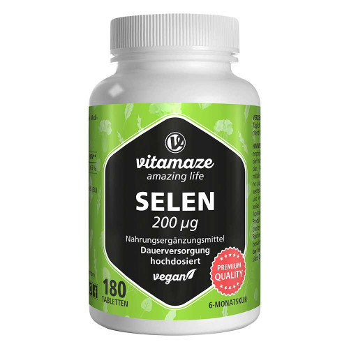SELEN 200 &mu;g hochdosiert vegan Tabletten