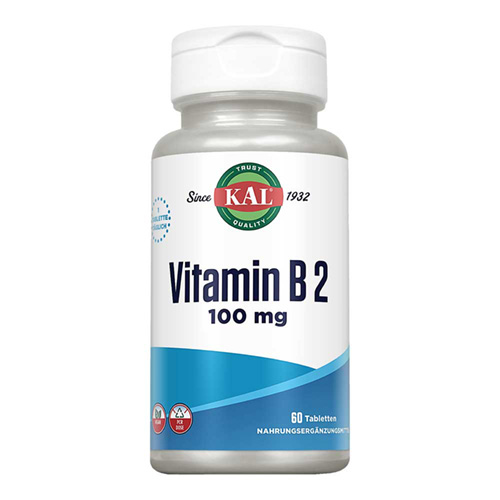 VITAMIN B2 RIBOFLAVIN 100 mg KAL Tabletten