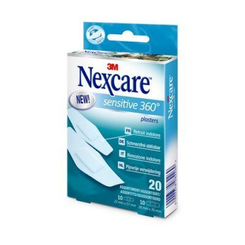 NEXCARE Sensitive 360&deg; Pflaster assortiert 2 Gr&ouml;.