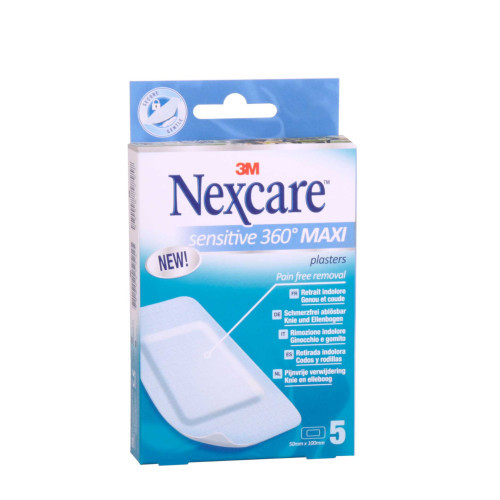NEXCARE Sensitive 360&deg; Pflaster maxi 5x10 cm