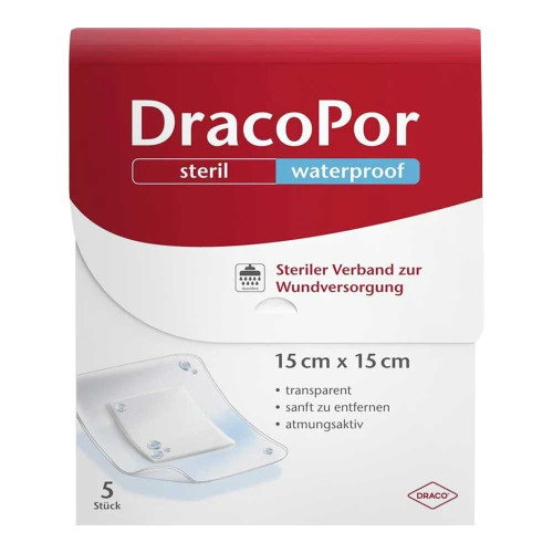 DRACOPOR waterproof Wundverband 15x15 cm steril