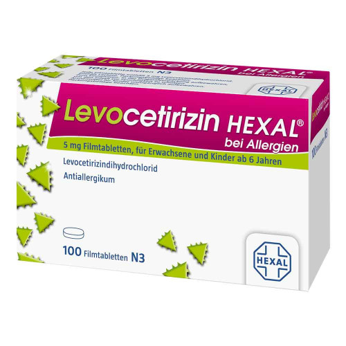 LEVOCETIRIZIN HEXAL bei Allergien 5 mg Filmtabl.