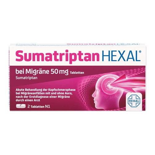 SUMATRIPTAN HEXAL bei Migr&auml;ne 50 mg Tabletten