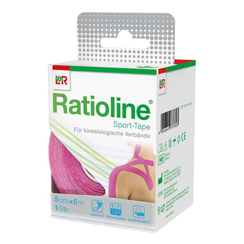 RATIOLINE Sport-Tape 5 cmx5 m pink
