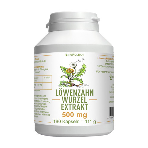 L&Ouml;WENZAHNWURZEL-Extrakt 500 mg Mono Kapseln