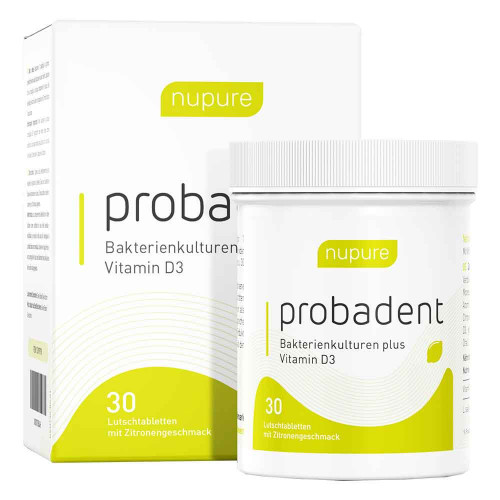 Nupure probadent lemon Mundflora Lutschtabletten