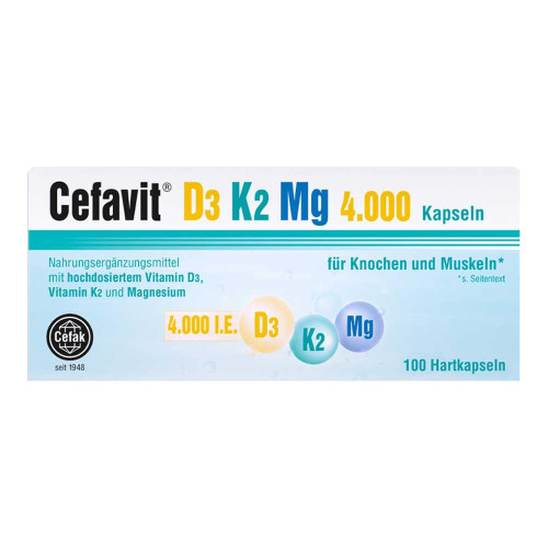 CEFAVIT D3 K2 Mg 4.000 I.E. Hartkapseln