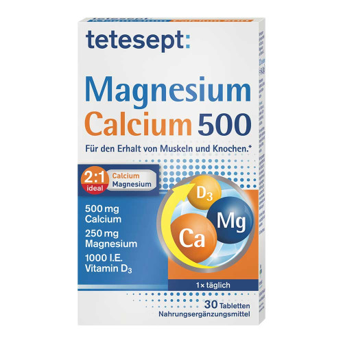 TETESEPT Magnesium+Calcium 500 Tabletten