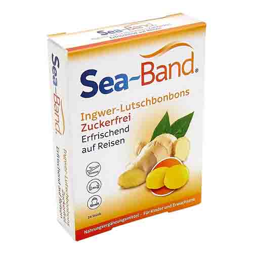 SEA-BAND Ingwer-Lutschbonbons zuckerfrei