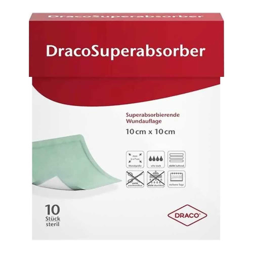 DRACOSUPERABSORBER 10x10 cm Wundauflage