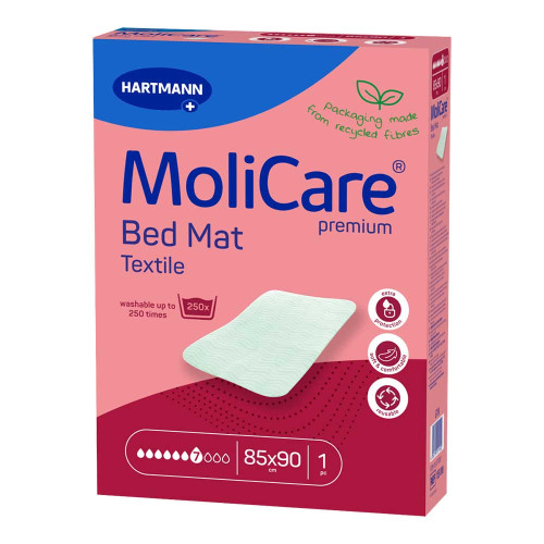 MOLICARE Premium Bed Mat Textile 7 Tropfen 85x90cm
