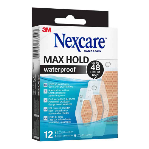 NEXCARE Max Hold waterproof Pflasterstrips 3 Gr&ouml;.