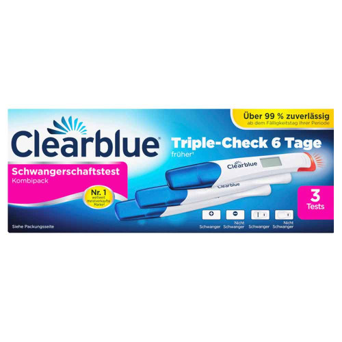 CLEARBLUE Schwangerschaftst.TripleCheck ultra-fr&uuml;h