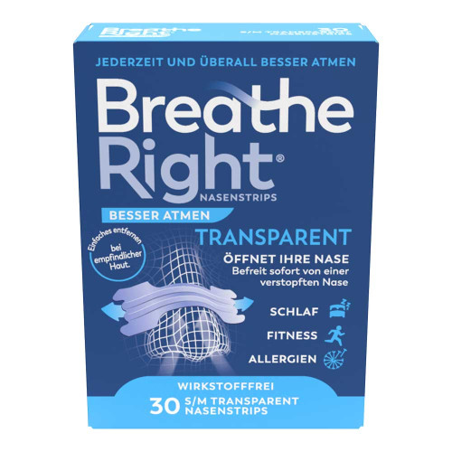 BREATHE Right Besser Atmen Nasenpfl.normal transp.