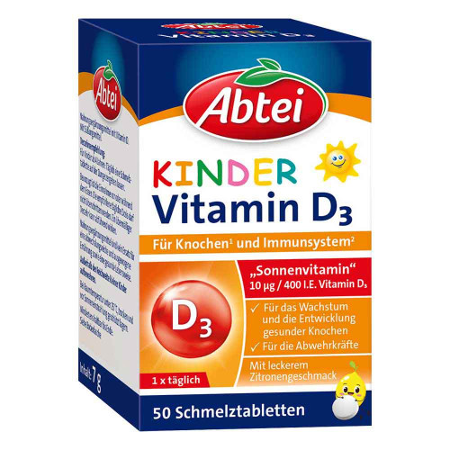 ABTEI Kinder Vitamin D3 Schmelztabletten