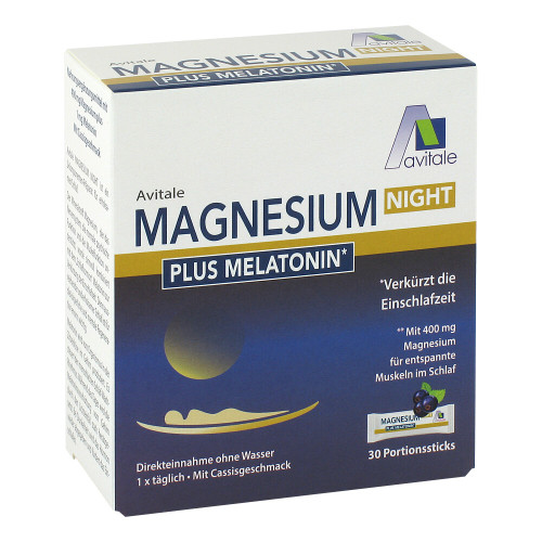 MAGNESIUM NIGHT plus 1 mg Melatonin Direktsticks
