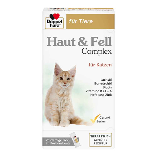 DOPPELHERZ f&uuml;r Tiere Haut&Fell Compl.Port.B.f.Kat.