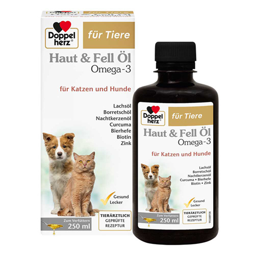 DOPPELHERZ f&uuml;r Tiere Haut&Fell &Ouml;l f.Hunde/Katzen