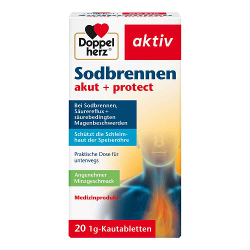 DOPPELHERZ Sodbrennen akut+protect Kautabletten