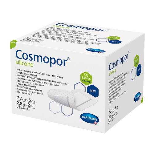 COSMOPOR silicone Wundverband 5x7,2 cm