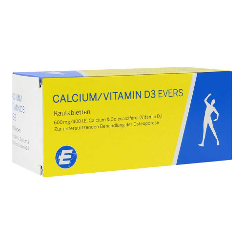 CALCIUM/VITAMIN D3 Evers 600 mg/400 I.E Kautabl.