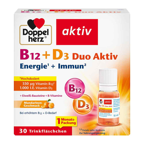 DOPPELHERZ B12+D3 Duo Aktiv Trinkampullen