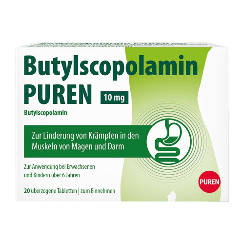 BUTYLSCOPOLAMIN PUREN 10 mg &uuml;berzogene Tab.