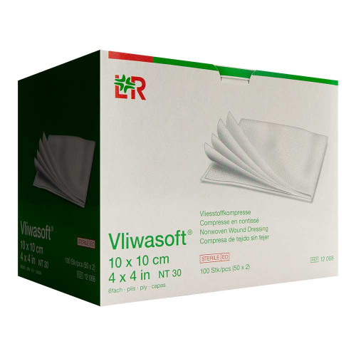 VLIWASOFT Vlieskompressen steril 10x10 cm 6l.