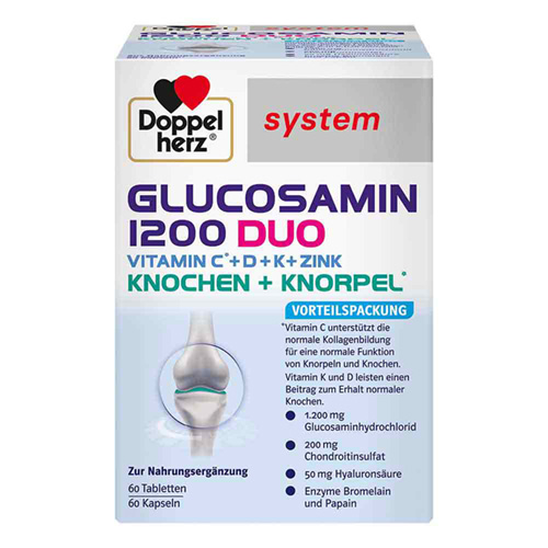 DOPPELHERZ Glucosamin 1200 Duo system Kombipackung