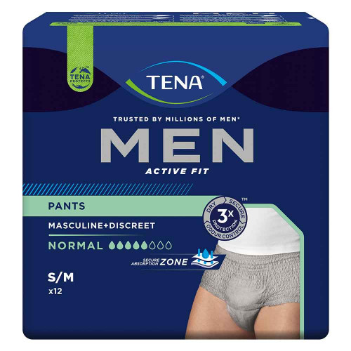 TENA MEN Act.Fit Inkontinenz Pants norm.S/M grau
