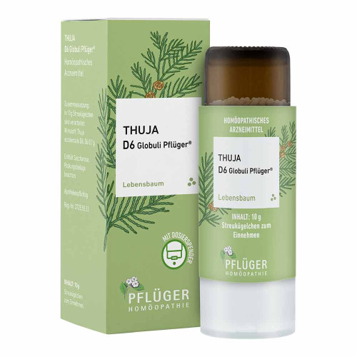 THUJA D 6 Globuli Pfl&uuml;ger Dosierspender