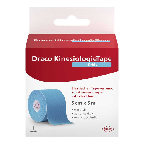 DRACO KINESIOLOGIETAPE 5 cmx5 m t&uuml;rkis