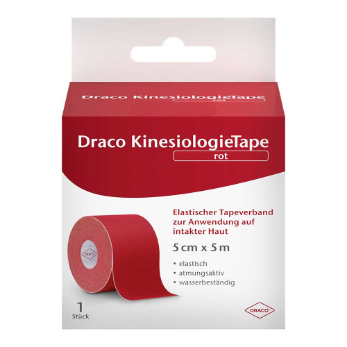 DRACO KINESIOLOGIETAPE 5 cmx5 m rot