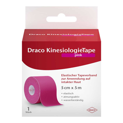 DRACO KINESIOLOGIETAPE 5 cmx5 m pink