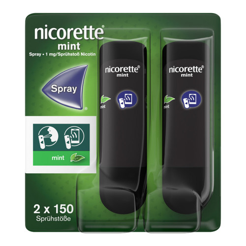 nicorette Mint Spray mit 1 mg Nikotin pro Spr&uuml;hsto&szlig;