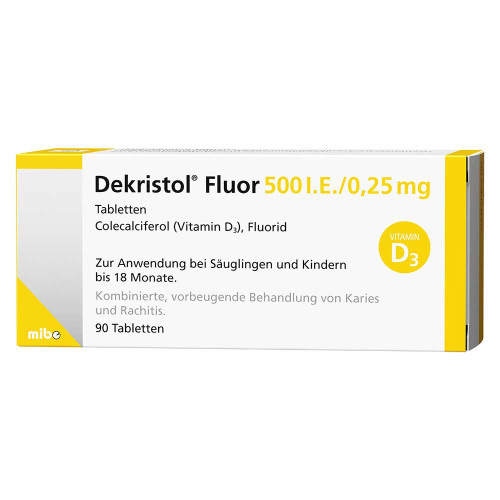 DEKRISTOL Fluor 500 I.E./0,25 mg Tabletten