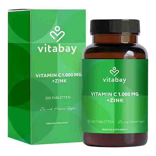 VITAMIN C 1000 mg+Zink 10 mg vegan hochdos.Tabl.