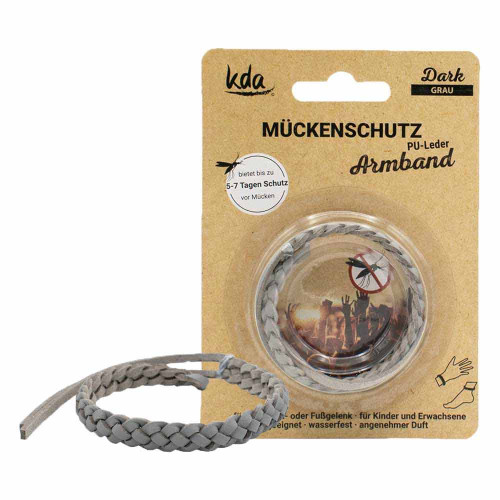 M&Uuml;CKENSCHUTZ Armband PU-Leder grau KDA