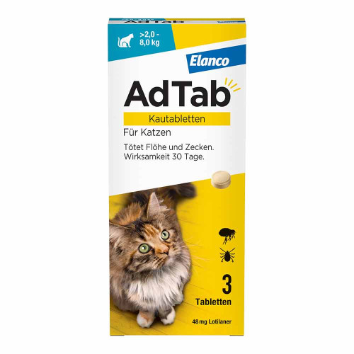 ADTAB 48 mg Kautabletten f&uuml;r Katzen >2-8 kg