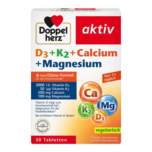 DOPPELHERZ D3+K2+Calcium+Magnesium Tabletten