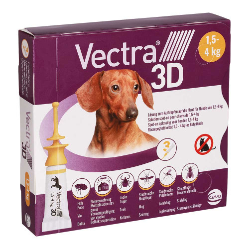 VECTRA 3D Lsg.z.Auftro.a.d.Haut f.Hunde v.1,5-4 kg
