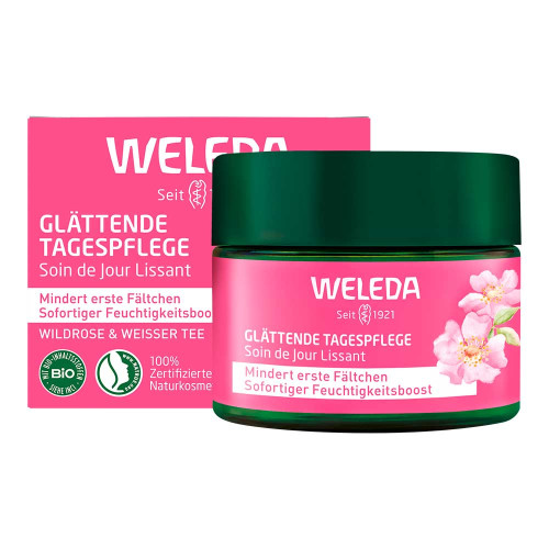 WELEDA gl&auml;ttende Tagespflege Wildrose & wei&szlig;er Tee