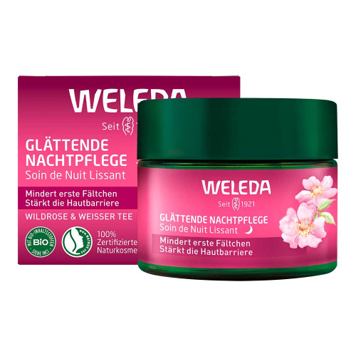WELEDA gl&auml;ttende Nachtpflege Wildrose & wei&szlig;er Tee