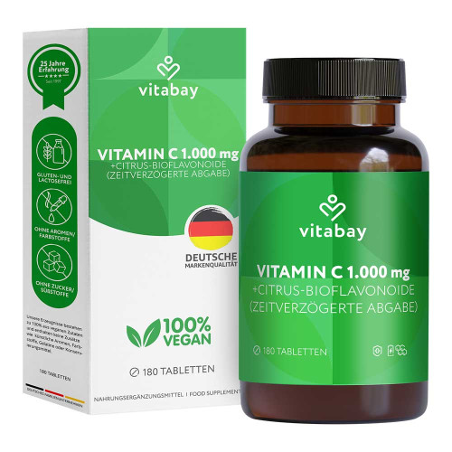 VITAMIN C+BIOFLAVONOIDE 1000 mg vegan hochdosiert